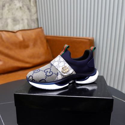Gucci Men's Casual Athletic Sneakers | Brown, Navy & Black