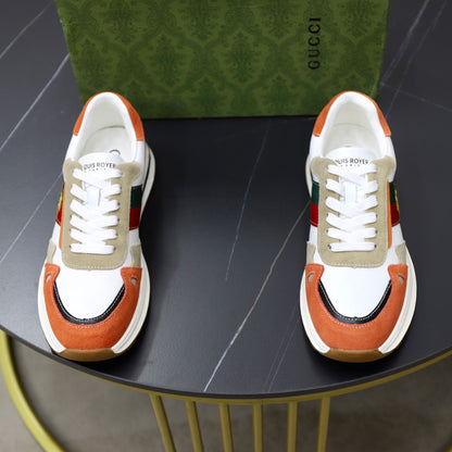 Gucci Men's Casual Athletic Sneakers | Orange & Brown