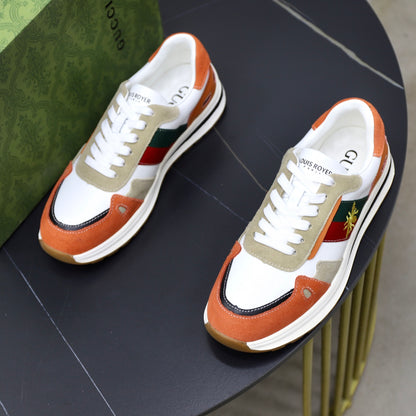 Gucci Men's Casual Athletic Sneakers | Orange & Brown