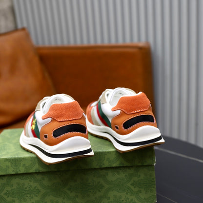 Gucci Men's Casual Athletic Sneakers | Orange & Brown