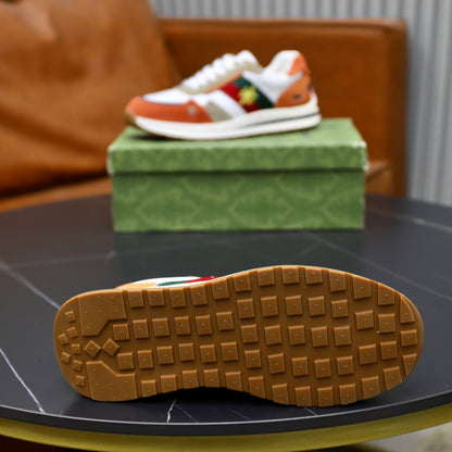 Gucci Men's Casual Athletic Sneakers | Orange & Brown