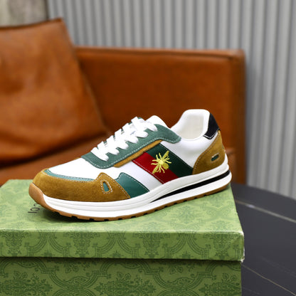 Gucci Men's Casual Athletic Sneakers | Orange & Brown