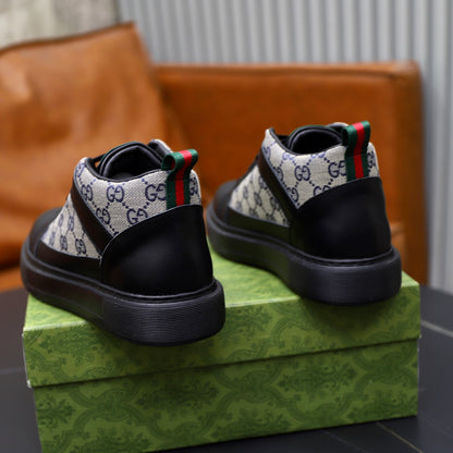 Gucci Men's Casual Athletic Sneakers | Navy & Brown