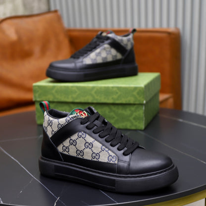 Gucci Men's Casual Athletic Sneakers | Navy & Brown