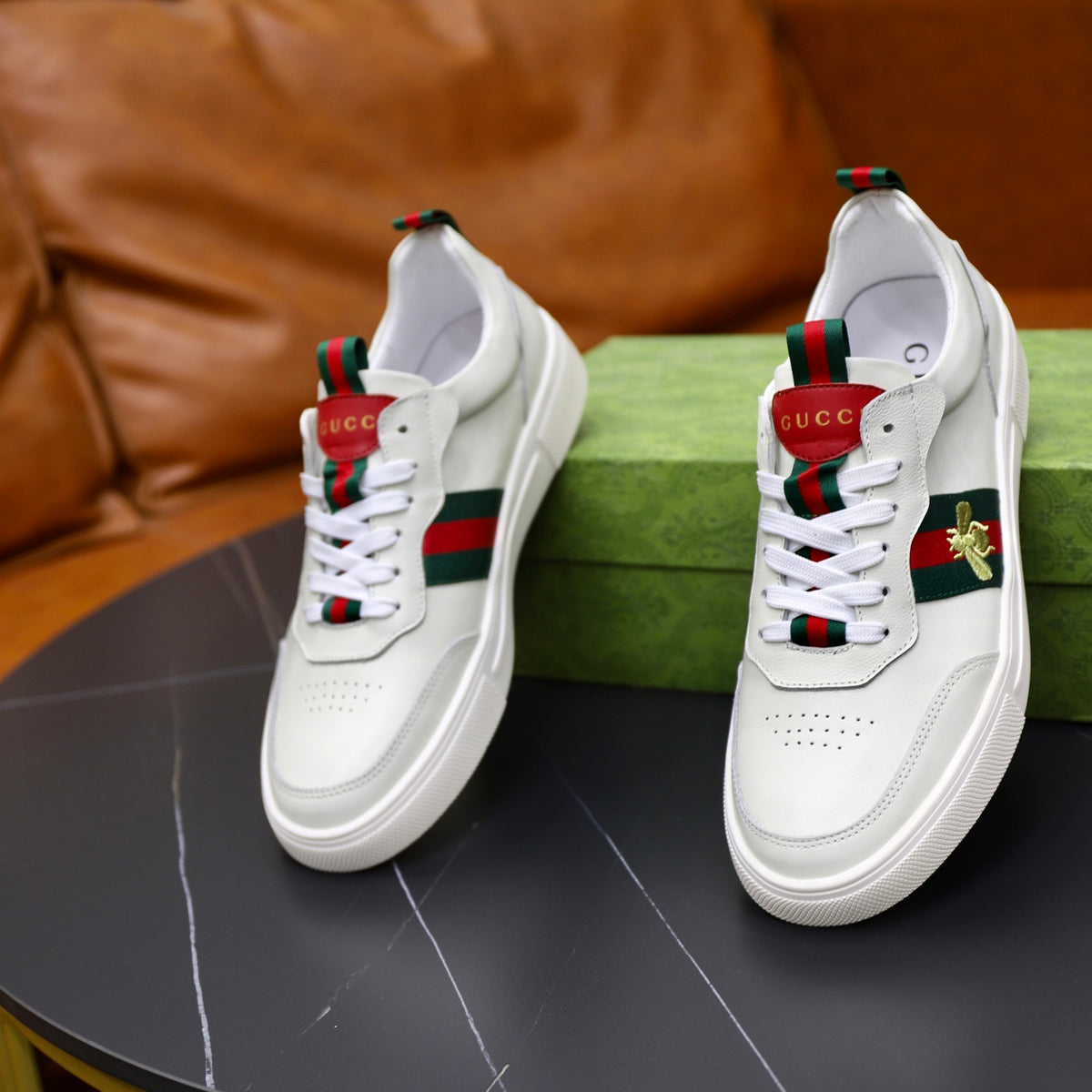Gucci Men's Casual Everyday Shoes | White & Black