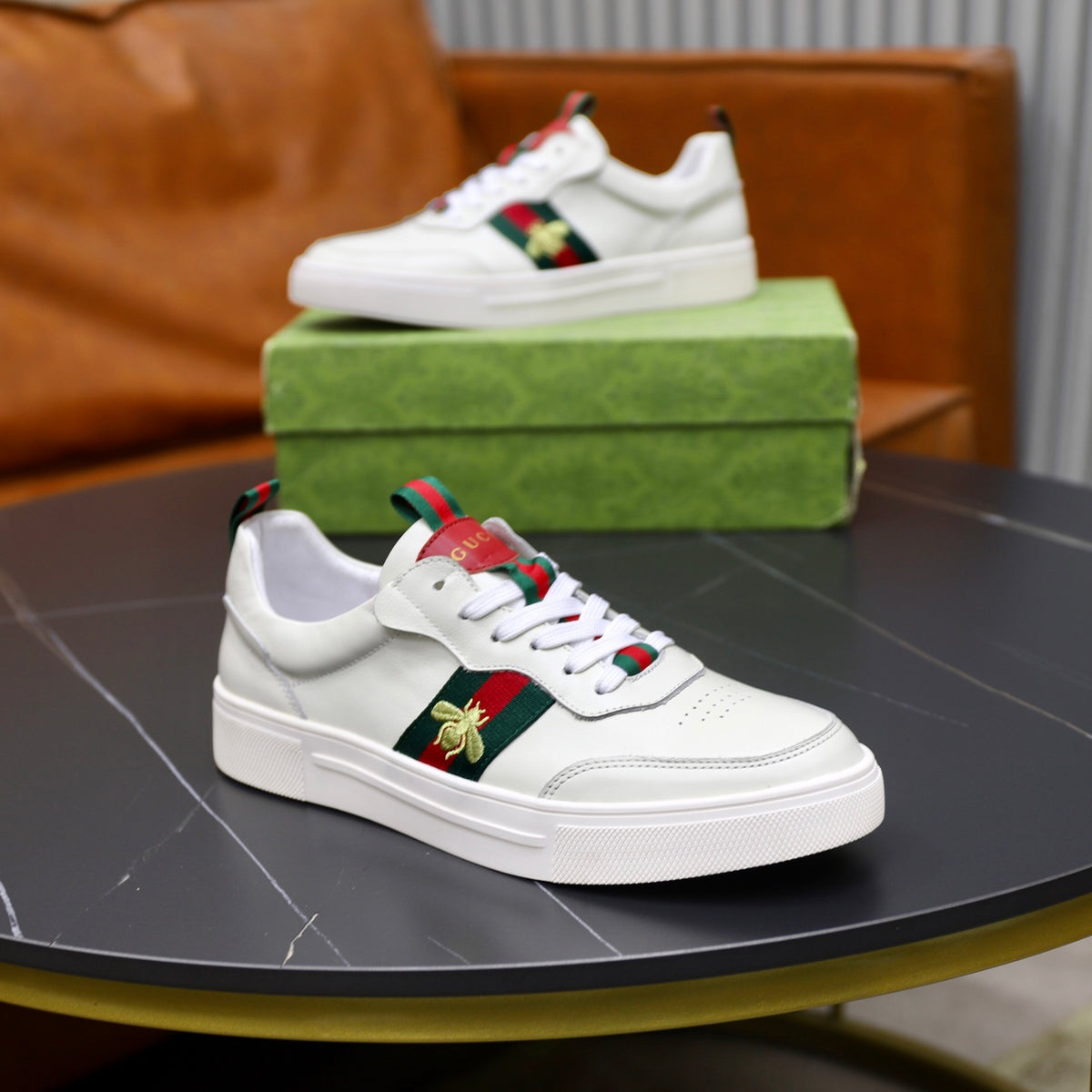 Gucci Men's Casual Everyday Shoes | White & Black