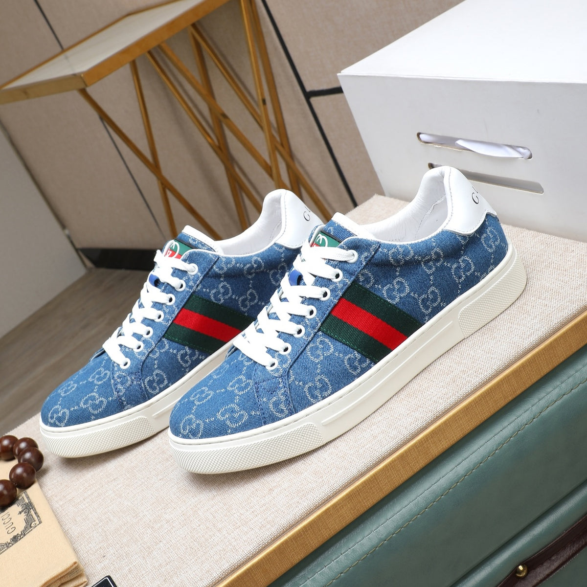 Gucci Men's Casual Everyday Sneakers | Blue & Black