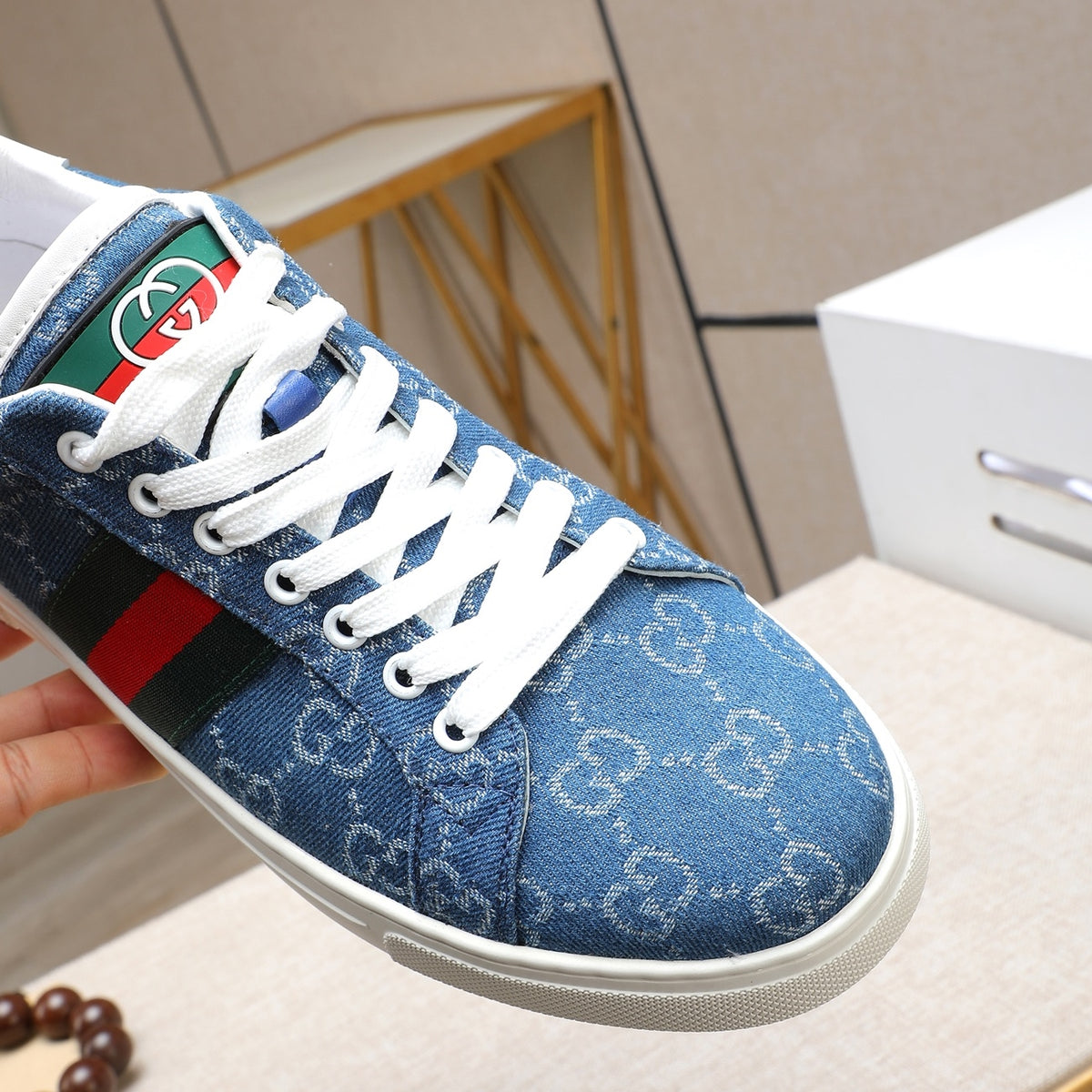 Gucci Men's Casual Everyday Sneakers | Blue & Black