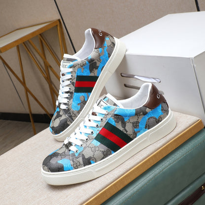 Gucci Men's Casual Everyday Sneakers | Blue & Yellow
