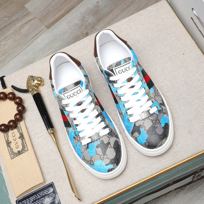 Gucci Men's Casual Everyday Sneakers | Blue & Yellow