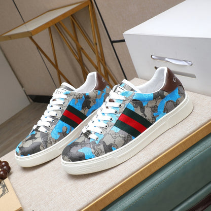 Gucci Men's Casual Everyday Sneakers | Blue & Yellow