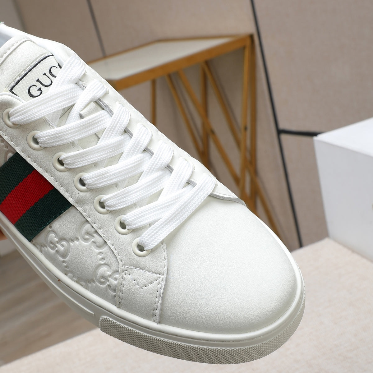 Gucci Men's Casual Everyday Shoes | White & Black