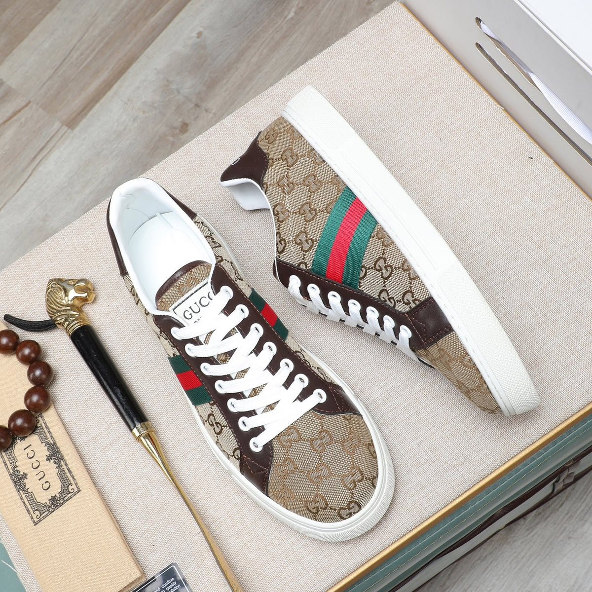 Gucci Men's Casual Everyday Shoes | Brown & Navy