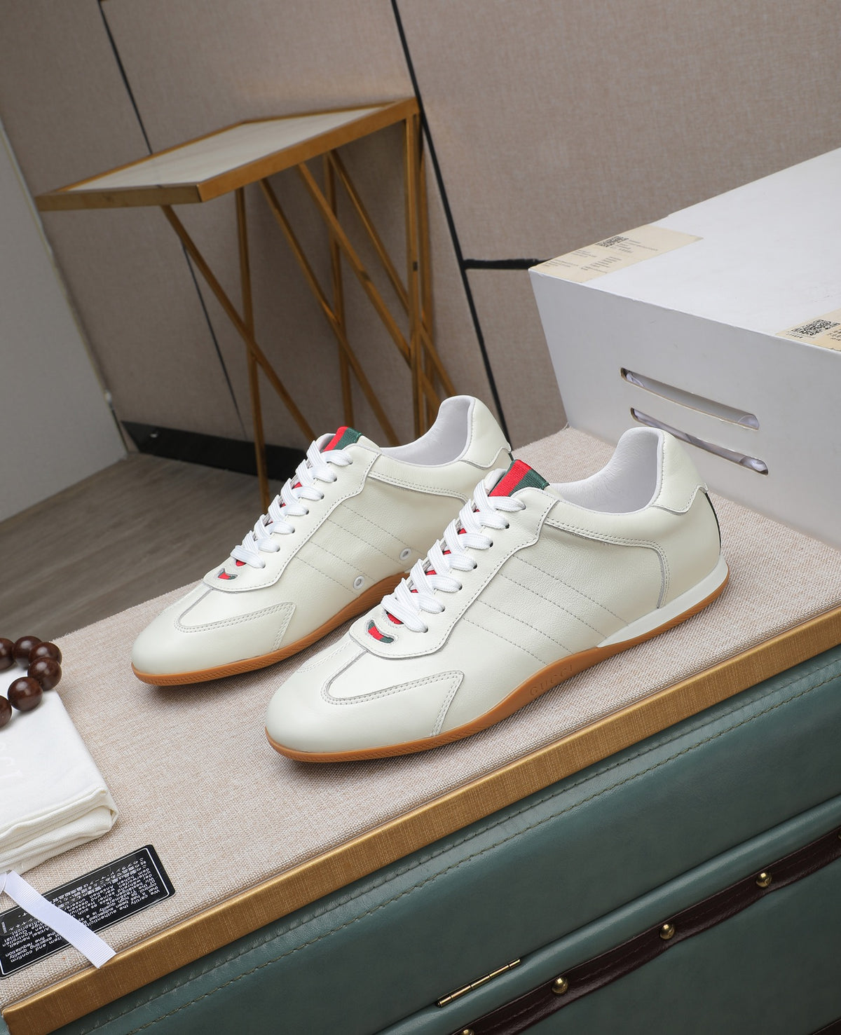 Gucci Men's Casual Everyday Shoes | Brown, Black & White