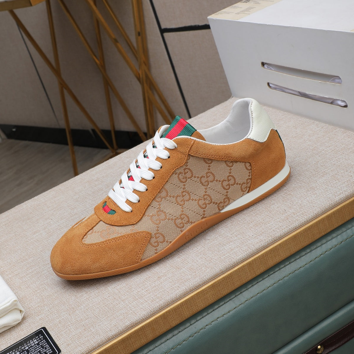 Gucci Men's Casual Everyday Shoes | Brown, Black & White