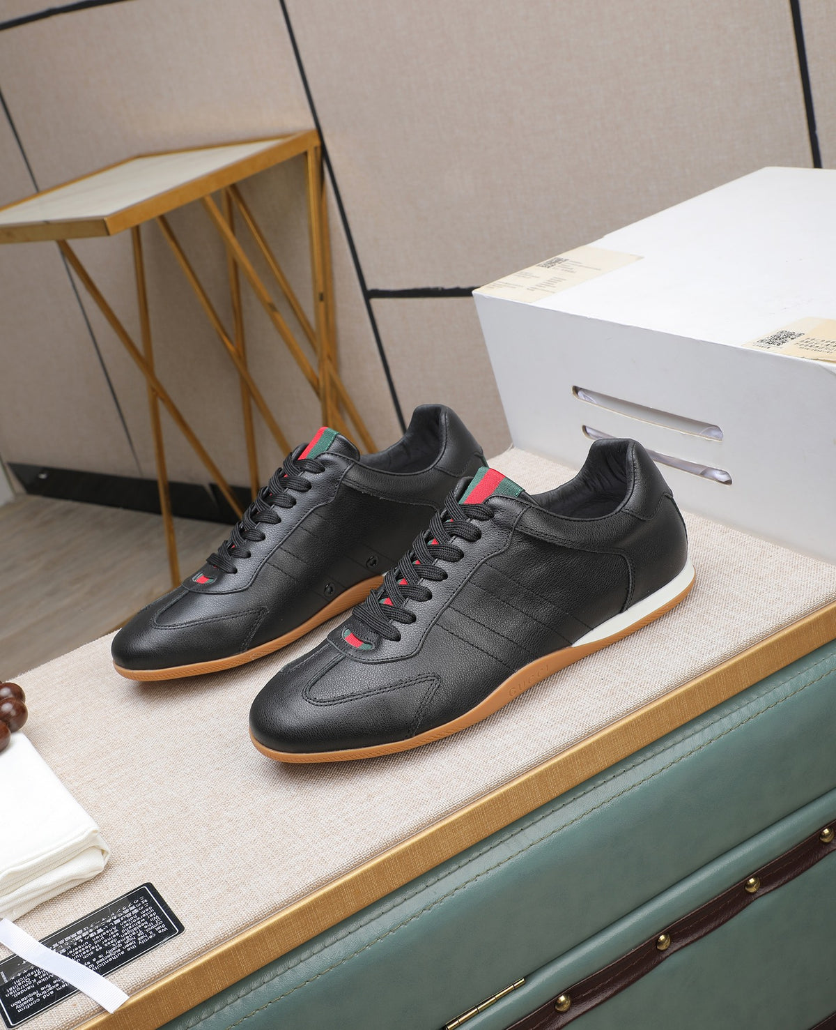 Gucci Men's Casual Everyday Shoes | Brown, Black & White