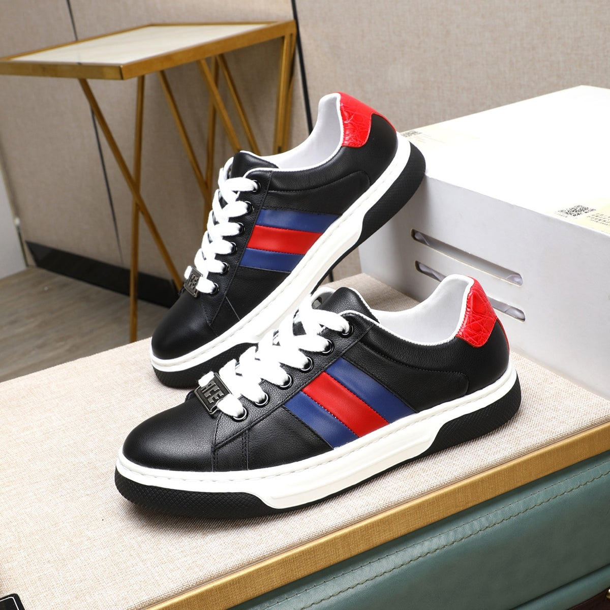 Gucci Men's Casual Everyday Shoes | White & Black