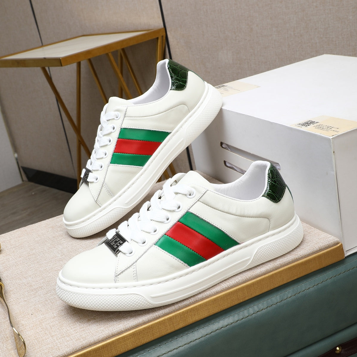 Gucci Men's Casual Everyday Shoes | White & Black