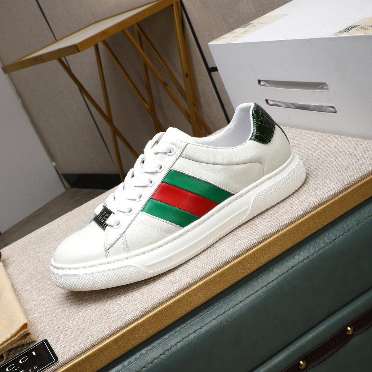 Gucci Men's Casual Everyday Shoes | White & Black