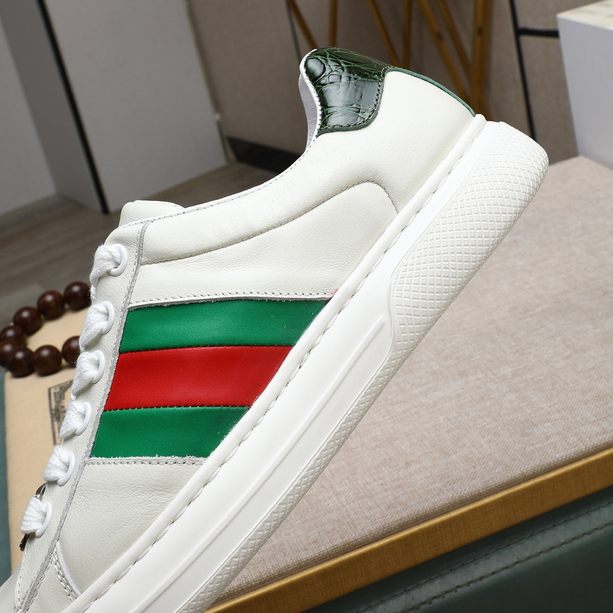 Gucci Men's Casual Everyday Shoes | White & Black